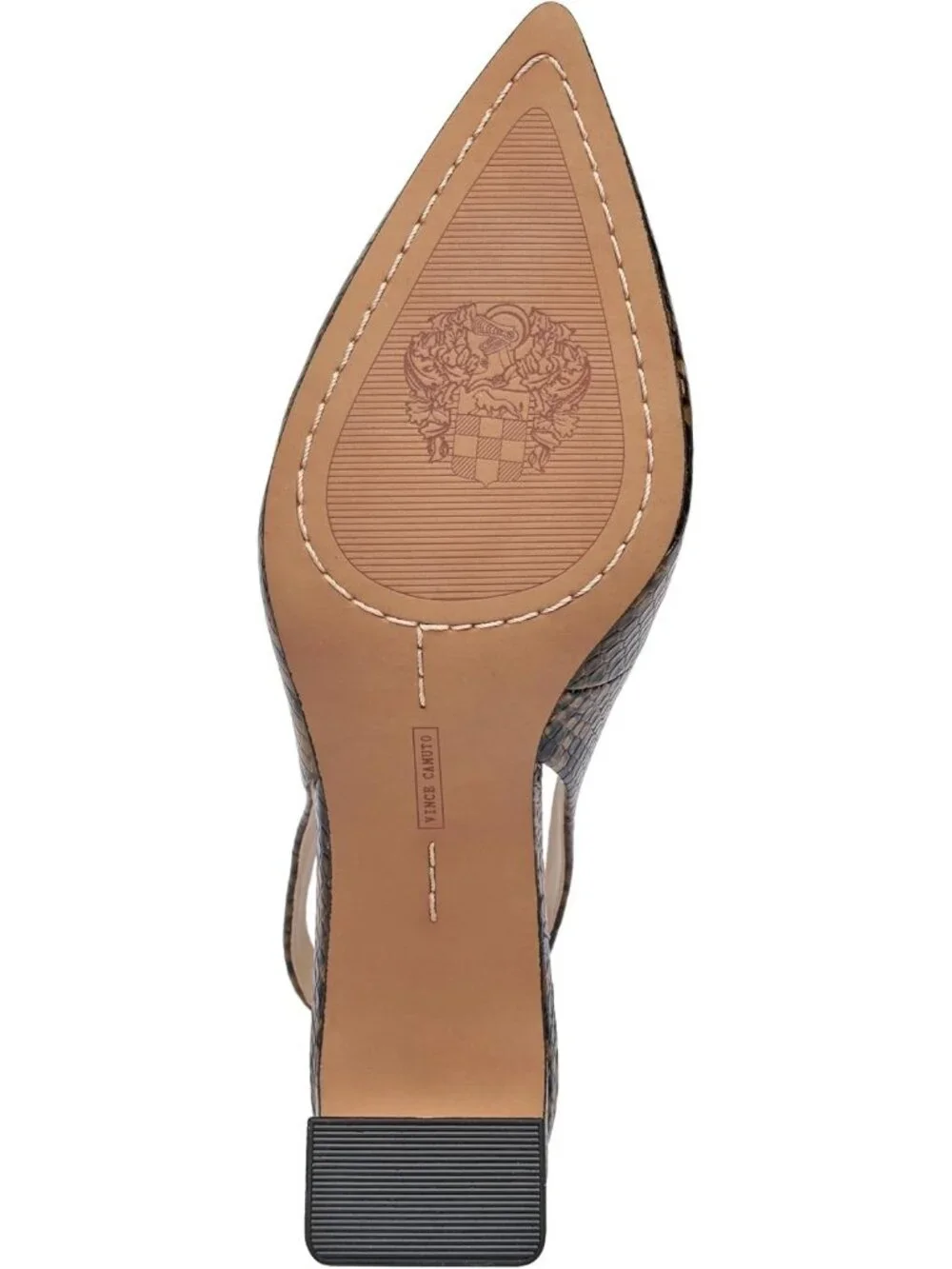 Women's Barn Brown Comfort Pointed Toe Hamden Slingback Pump Block Heel Shoes